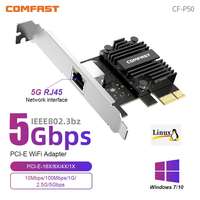 Comfast 1000/5000Mbps PCI-E To RJ45 Network Card Adapter 100/1000/5000Mbps 1/5Gbps Ethernet LAN Controller For Win 7/10/11/Linux