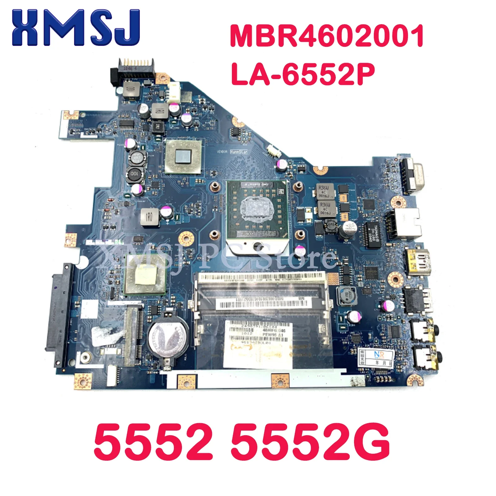 

XMSJ For Acer Aspire 5552 5552G Laptop Motherboard LA-6552P NV50A MBR4602001 Socket S1 DDR3 With Free CPU Full Test