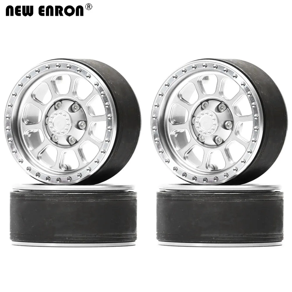 1.9" Aluminium 10 Spoke 55*45*26mm Beadlock heavy Wheel Rim 4Pcs For 1/10 RC Car TRX4 CC01 RGT D110 RC4WD SCX10 90046