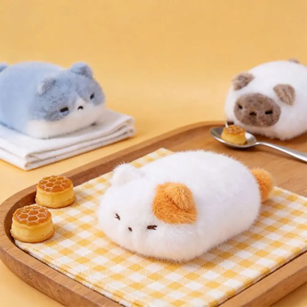 Plush cat wrist pillow detail