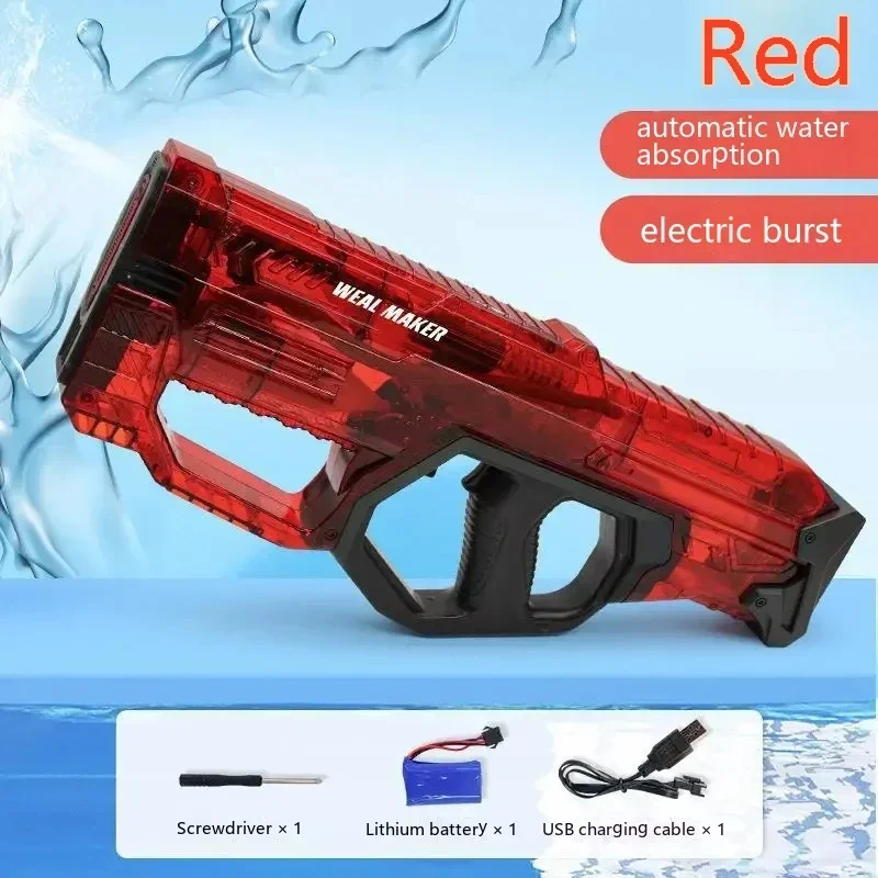 2024 New Thunder Electric Continuous Water Gun Toys, Summer Outdoor Powerful Water Gun High Capacity Playing For Kids Water guns