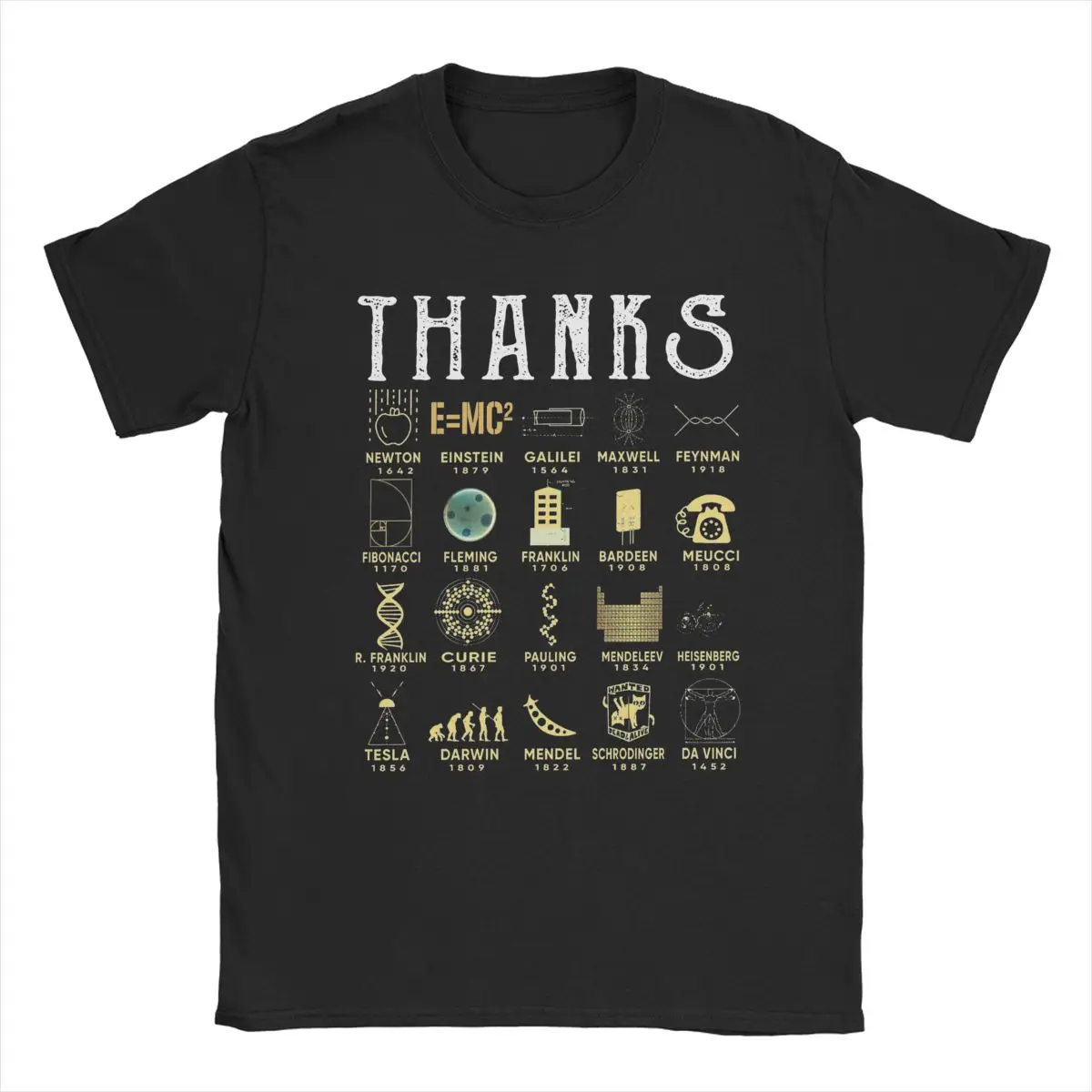 Thanks Scientists T Shirt Men Cotton Novelty T-Shirts Crew Neck Tee Shirt Short Sleeve Tops Birthday Present