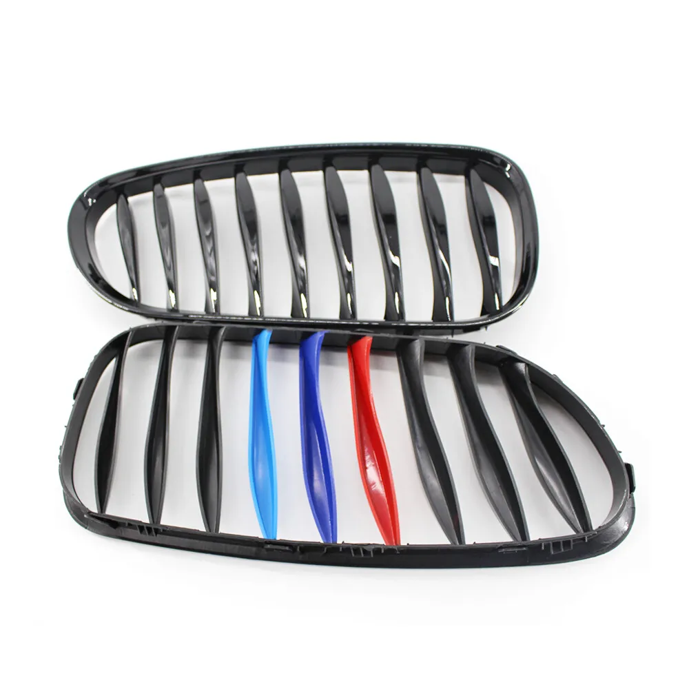 For BMW Z4 2-Door E85 E86 2003-2008 M-Color Gloss Black Front Bumper Kidney Grille Grill 51137051957 51137051958 view 3