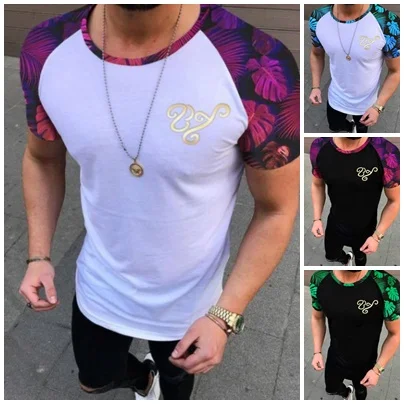 New Men's Fashion Sports Fitness Assorted Colors Short Sleeve T Shirt Summer Men T-shirt Slim Fit O-neck Thin T Shirt Large Size