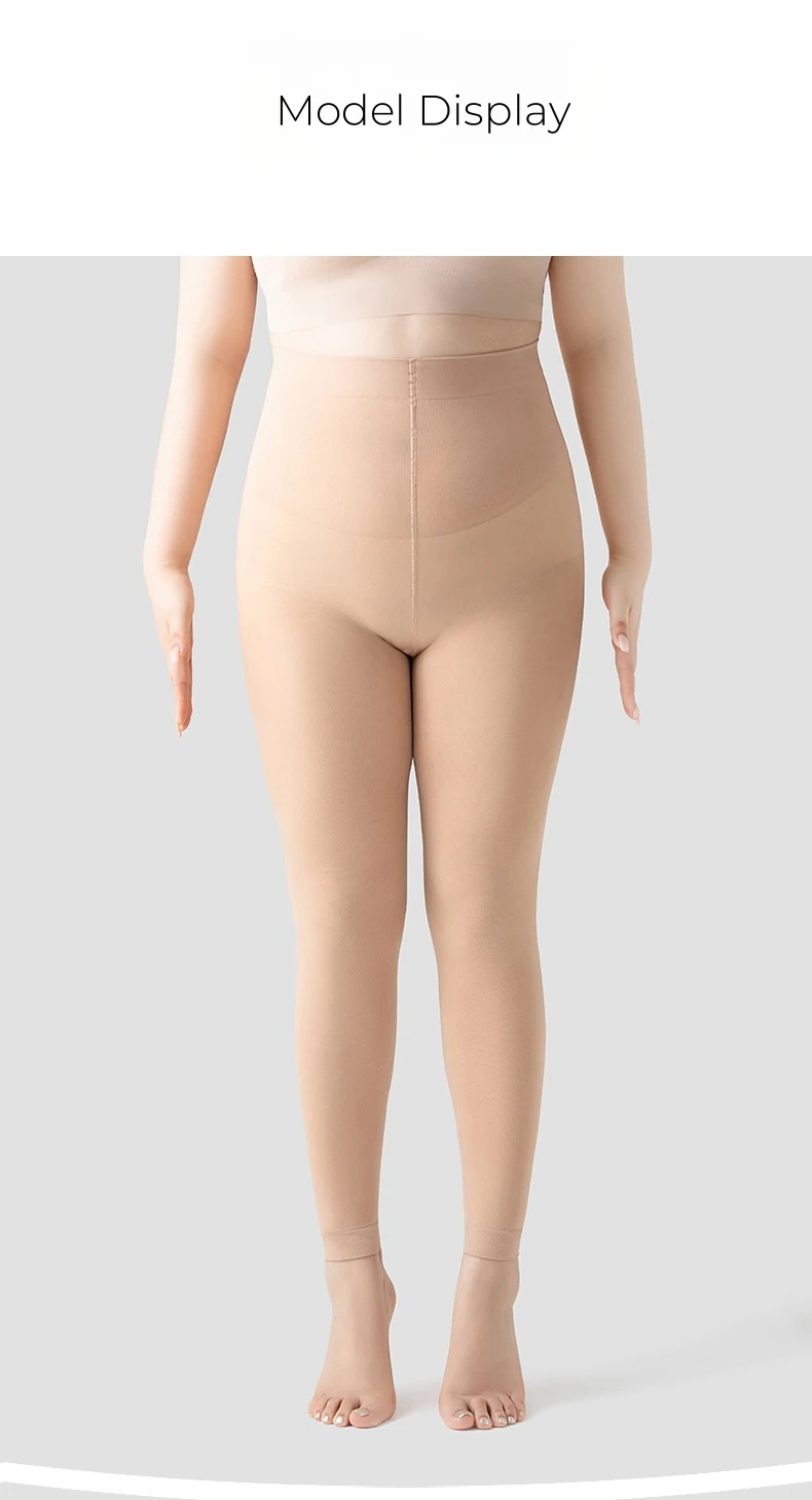 150g Damen Plus Size Strumpfhose Körper gewicht 80kg kann weich sein hohe Elastizität fußlos nackt schwarz Kompression strümpfe Bein tragen – Detail 10