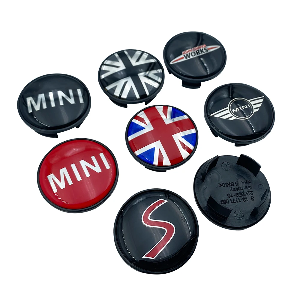 Mini Wheel Center Cap 4pcs 54MM wing hupcap Emblem for MINI WORKS S One Countryman R50 R55 R56 R57 R58 R60 R61 car accessories