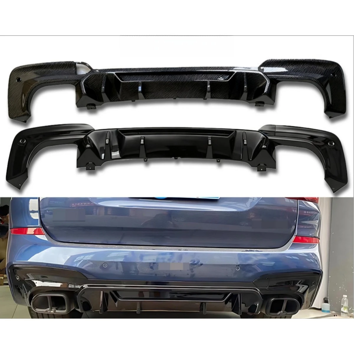 Für BMW X3 G01 2018+ Auto-Heckstoßstangen-Spoilerlippe Diffusor Modifikationsteil Stoßstangenschutz Abdeckung Auto-Zubehör