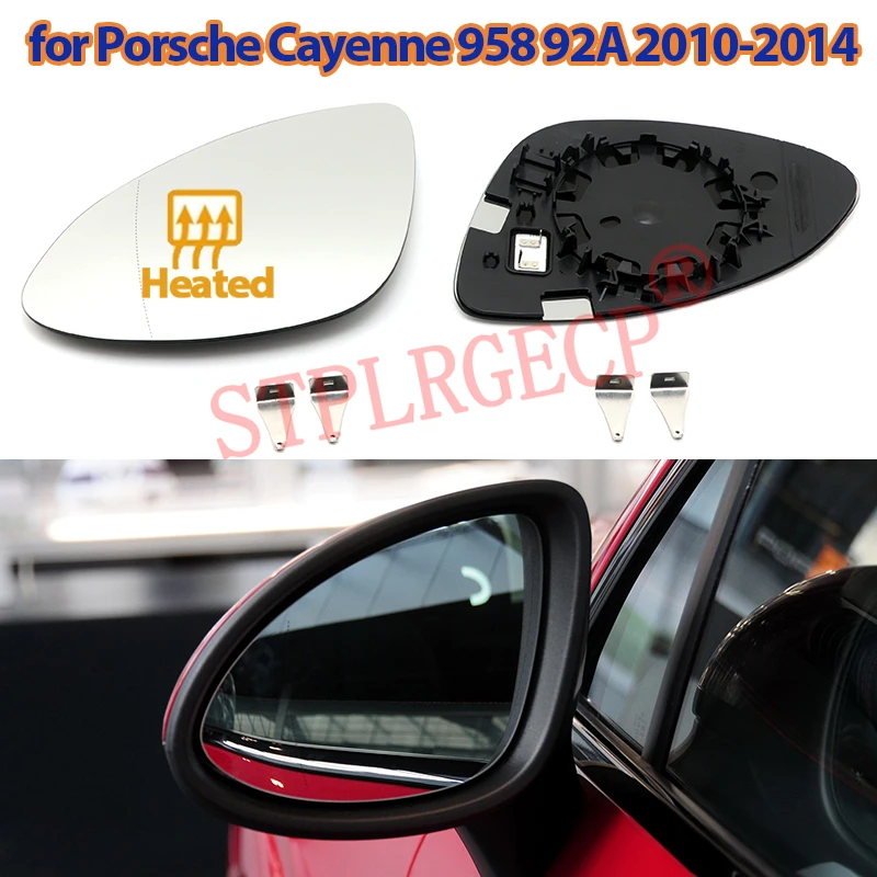 Auto-Seitenrückspiegel mit Heizung, beheiztes Spiegelglas mit Platte für Porsche Cayenne 958 92A vor dem Facelift 2010-2014
