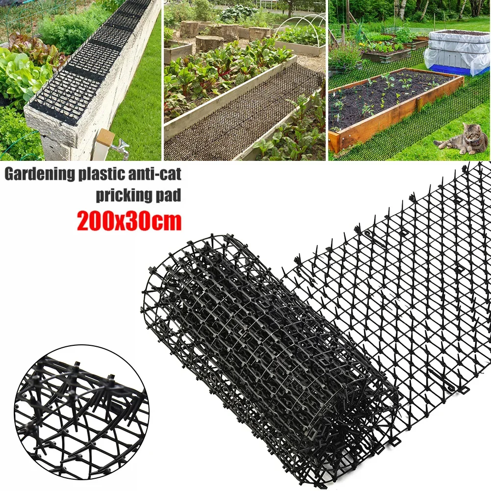 200cm Gardening Cat Scat Mat Repellent Mat Anti-Cat With Prickle Strips Spikes Strap Garden Keep Cat Dog Away Pest Control