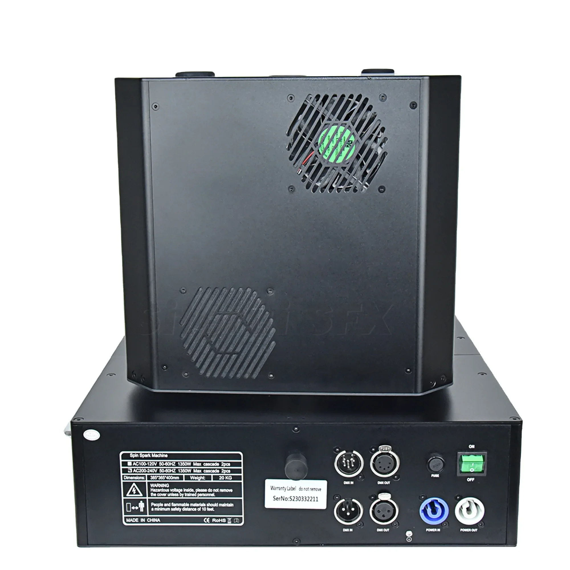 

SITERUI SFX 1300W spin double head cold firework machine spark machine LCD DMX control for stage wedding