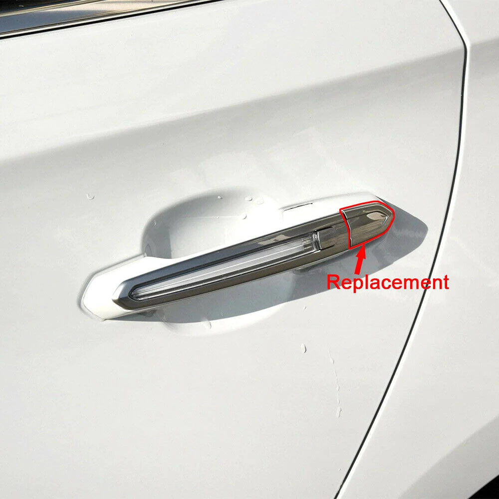 Car Outside Accessories Door Lock Cylinder Chrome Cover Trim Cap Outer Door Handle Cover For Cadillac ATS XTS CTS CT6  13522324