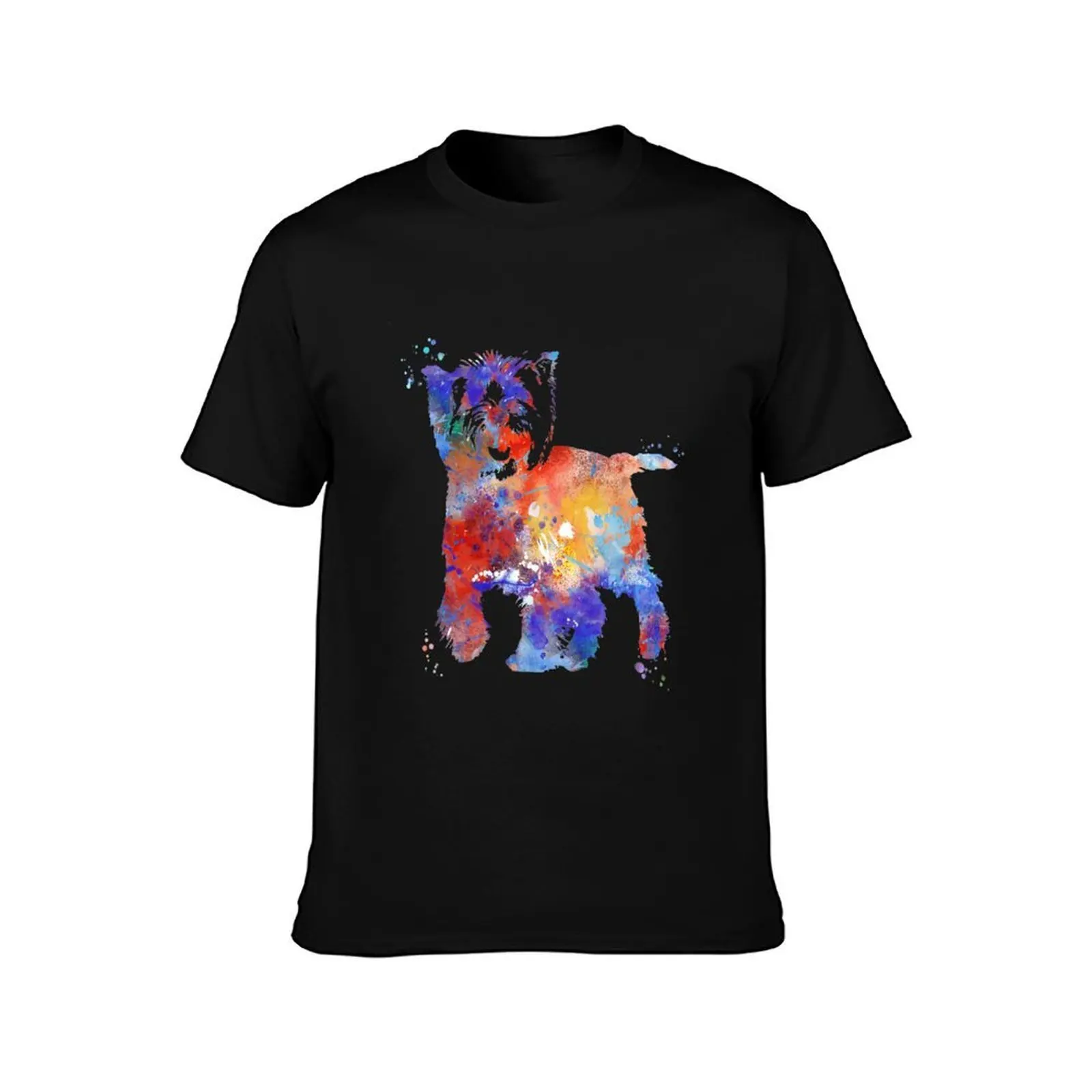 Cairn Terrier, watercolor Cairn Terrier T-Shirt Street Art Print Tee Shirt T-Shirt