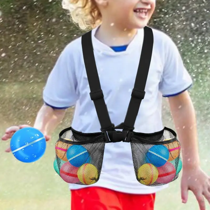 Giacca per palloncini d'acqua per bambini Palline d'acqua per bambini Borse a rete Tracolla Design Giocattoli per bambini per piscina Beach Park Garden