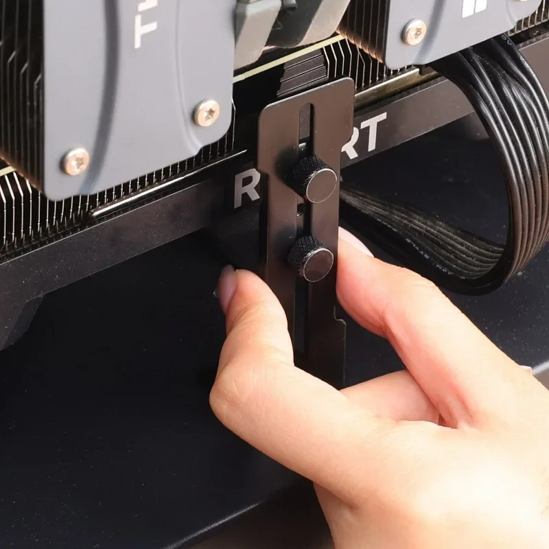 Computer-Grafiken, verstellbare Halterung, Metall, tragbare Lüfterposition, Computer-Grafikkartenhalter für Desktop-PC-Zubehör