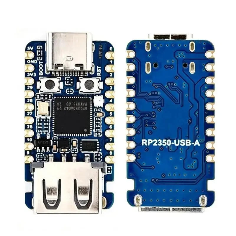 1Pcs RP2350 Microcontroller Development Board Type‑C And USB‑A Interface Compact Module For Electronic DIY Programming Project
