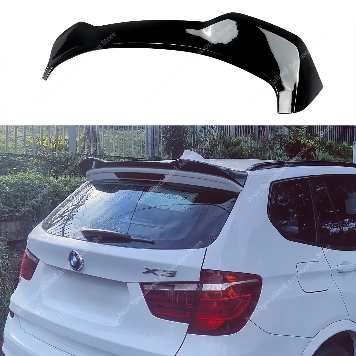 

MT Style Gloss Black Rear Spoiler Caps For BMW X3 F25 20i 20d 25i 28i 35i 30d 2010-2017 Rear Top Tail Wing Bodykits Tuning
