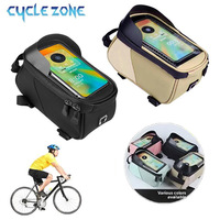 Touch Screen Bicycle Bags Bike Cell Phone Holder Mount Bag Light Barrier Waterproof MTB Bicycle Front Frame Bag Hard Shell Case