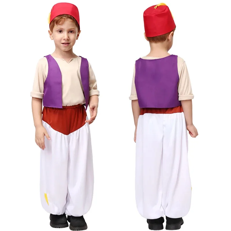 

Child Halloween Prince Aladdin Costume Boys Fairy Tale Anime Role Play Outfits Party Dress Up