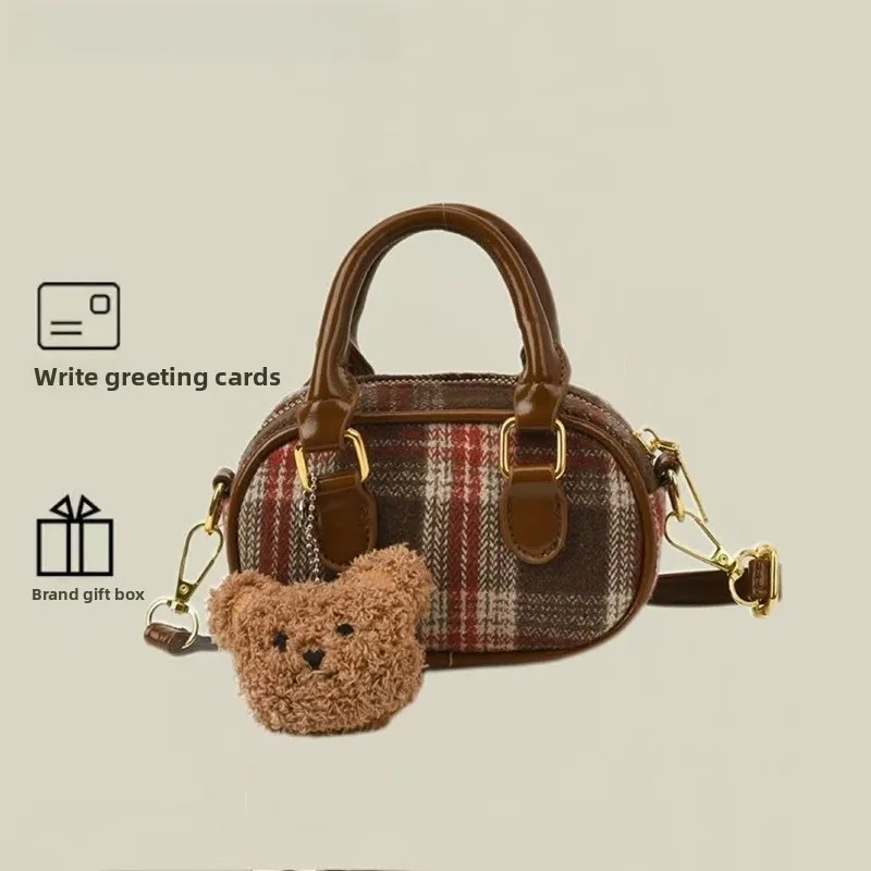 

Faionable клетчатая сумка через плечо для женщин Ele Commuter Sle, универсальная сумка Sli на одном ремешке