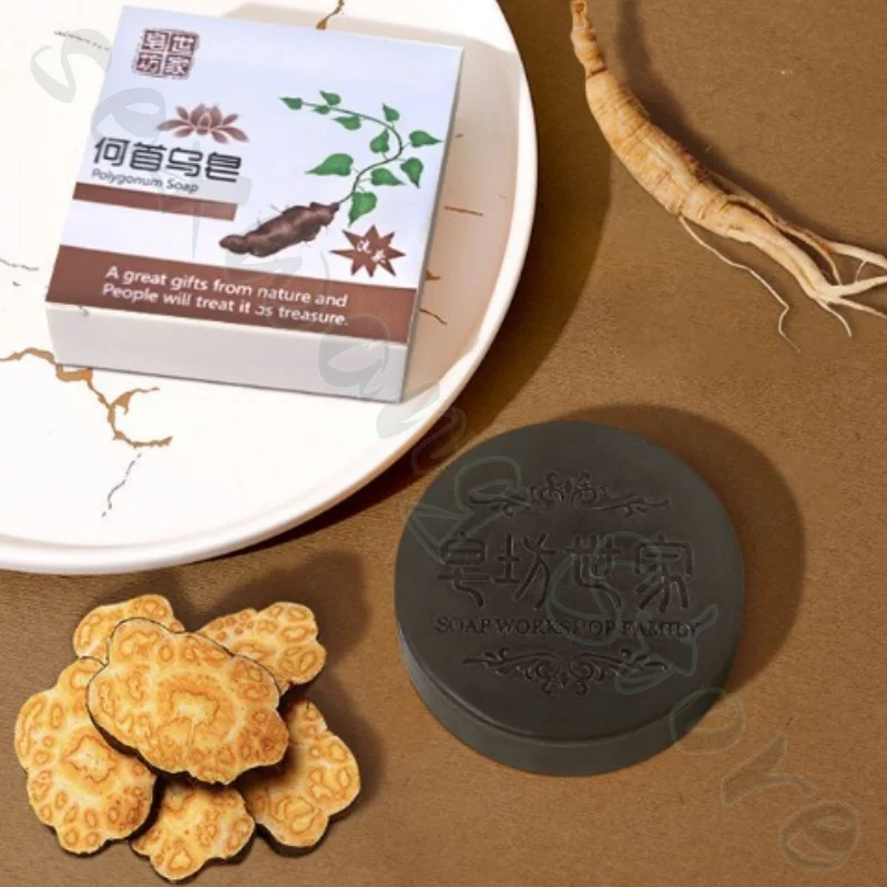Polygonum multiflorum herbal handmade soap refreshing, moisturizing, smooth and soothing hair follicles soft and shiny 100g