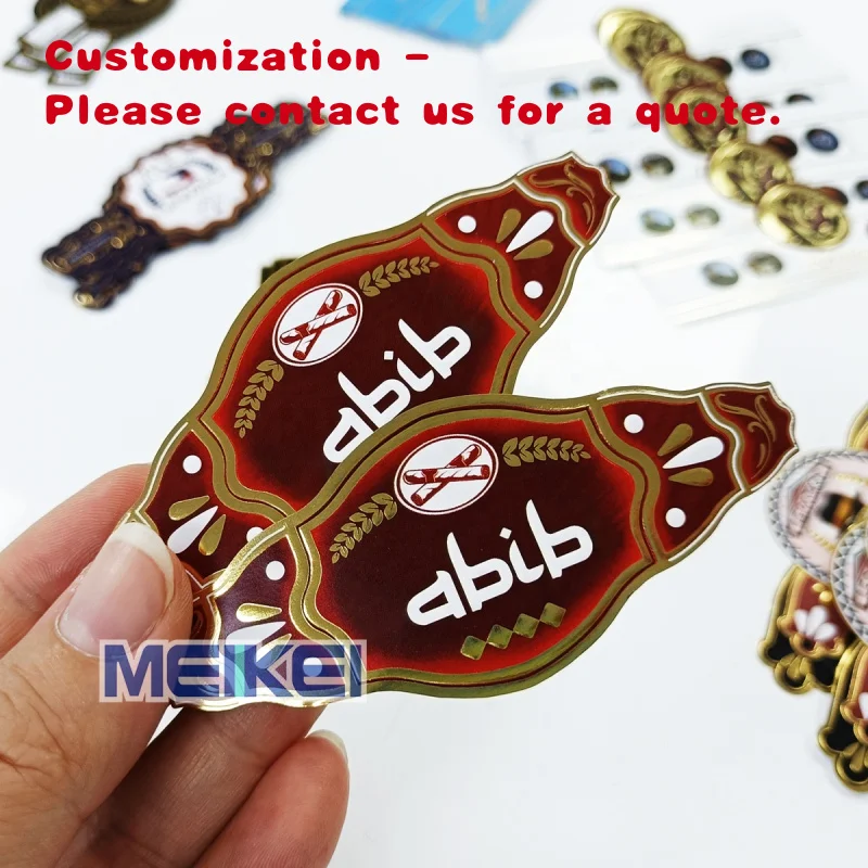 

custom.Black Birthday Cigar Bands Custom Waterproof Design Sliver Foil Sticker Labels Cigar