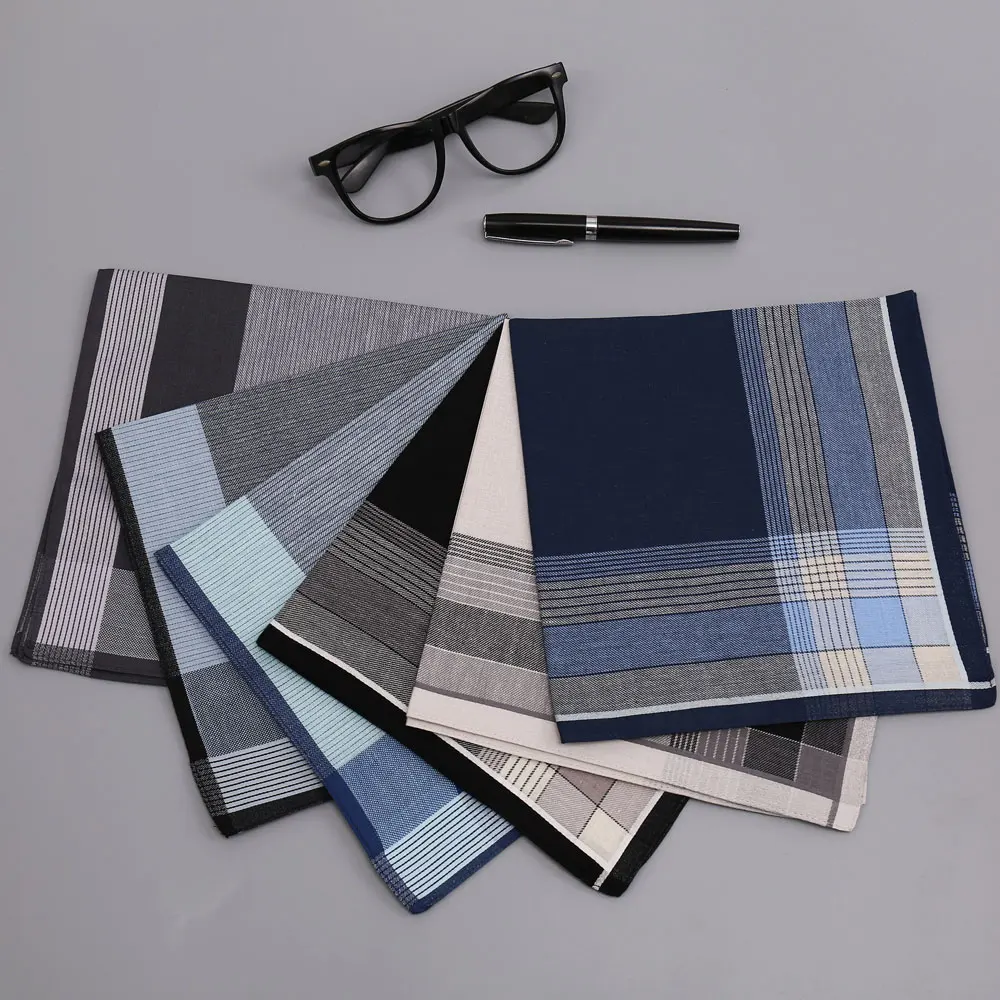 12 confezioni di fazzoletti da uomo in puro cotone, asciugamani per il sudore scozzesi, asciugamani per pantaloni con tasca con patta per abiti da gentiluomo, forniture per matrimoni, souvenir per eventi