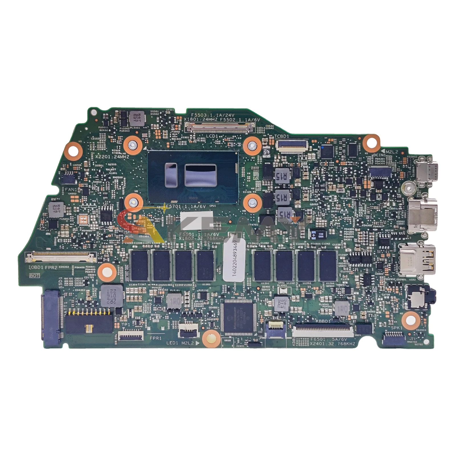 AE 16839-1 para Dell Inspiron 7370 7373 Y5HR3 CN-085H0R 00NVF7 0VTHG7 Placa-mãe portátil com i5-8250U i7-8550U CPU 8G/16G-RAM