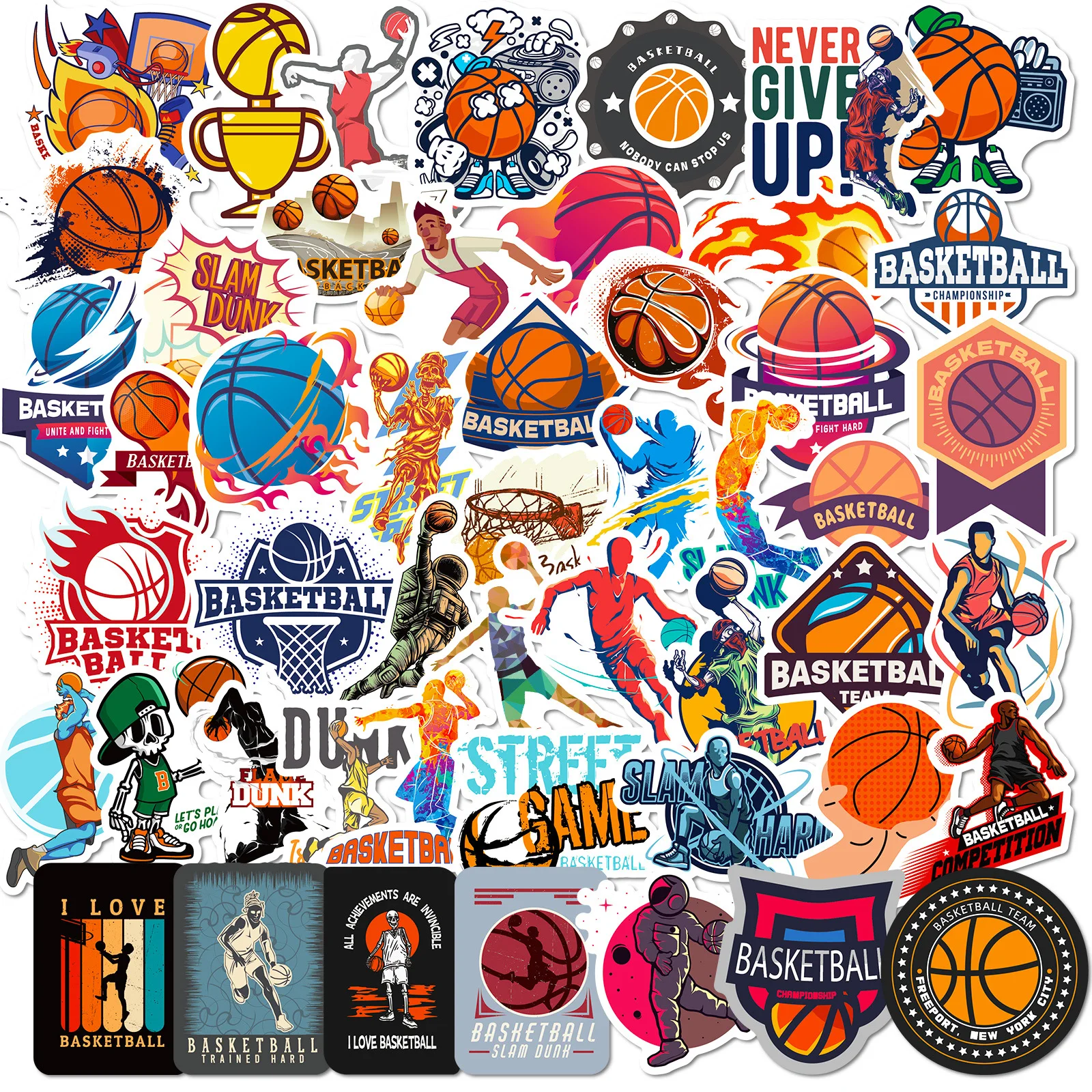 50pcs Graffiti Basketball Sports Ball Game Luggage Skateboard Balance Car Computer Personalized Waterproof Sticker