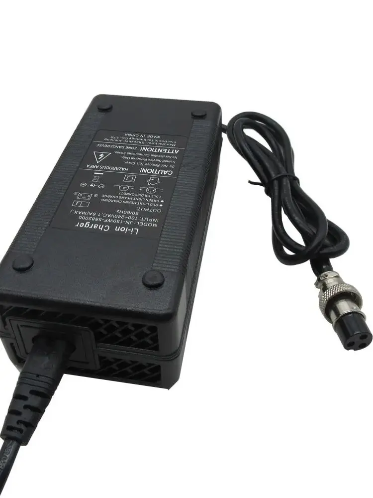 Ładowarka Li-Ion 48V 3A 54.6V 3A do akumulatorów litowych 13S 48V 15AH 20AH, złącze GX16 DC XLRM z wentylatorem — zdjęcie produktu 7