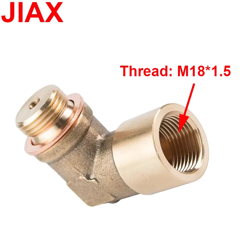 90-Grad-Sauerstoffsensor-Adapter M18 x 1, 5-Gewinde-Messing-Winkelstück, Autozubehör