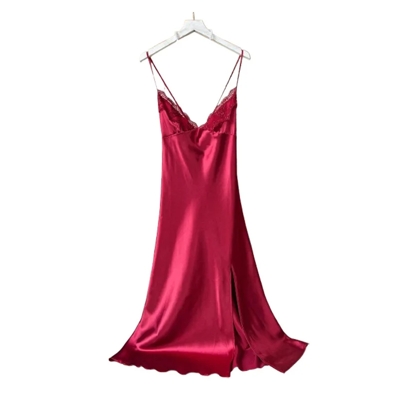 

Sexy and Seductive Lace Sleepwear, Women's Backless Sleepwear, Fashionable and Simple High-end Camisole Nightgown