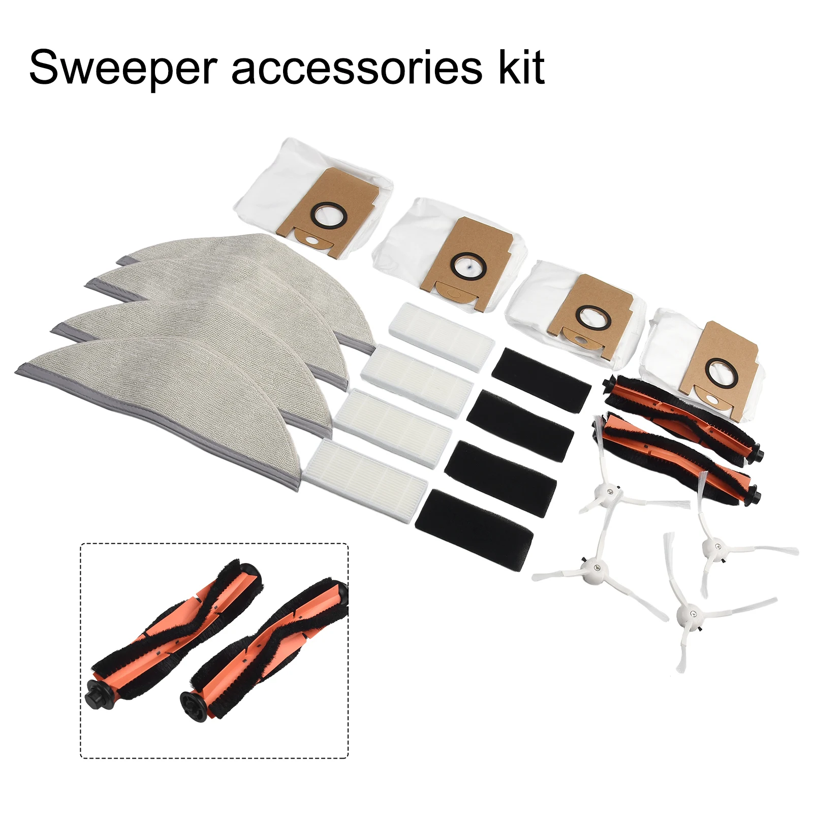 Replacement Dust Bags and Filter for Lydsto R1/R1A/R1 Pro/S1 Robot Vacuum Cleaner Parts Enhanced Cleaning Efficiency