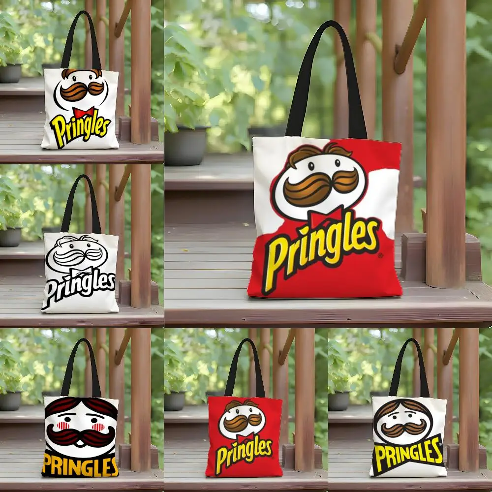 Bolsas de Almacenamiento, Bolsa de Hombro de Lona para Niños y Niñas, Bolsas Cruzadas de Anime, Bolso de Mano para Estudiantes, Estilo Clásico Personalizado P-Pringles