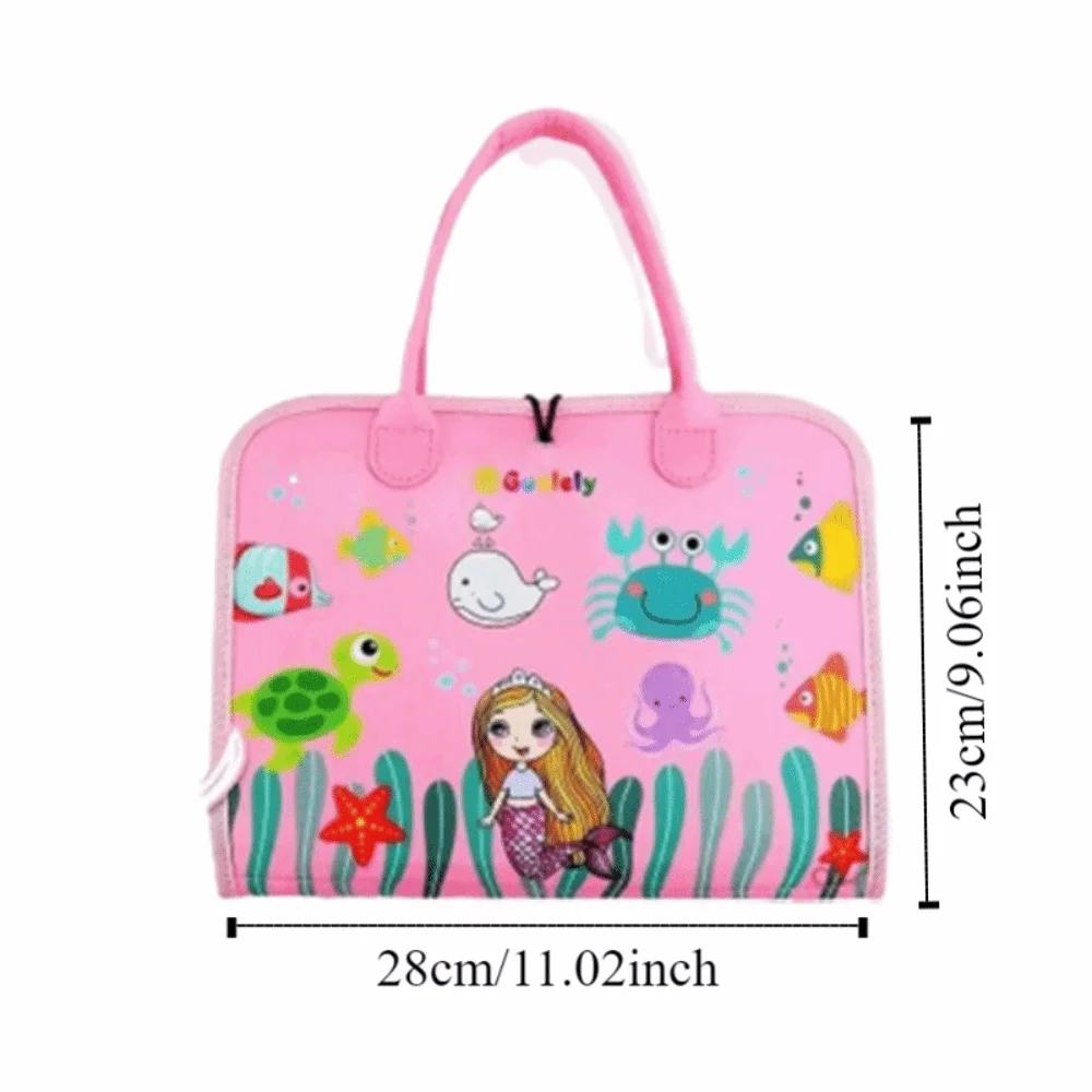 Creatief schattig vilt druk bord levensvaardigheden cartoon 3D rustig activiteitenboek DIY draagbaar druk bord Montessori speelgoed