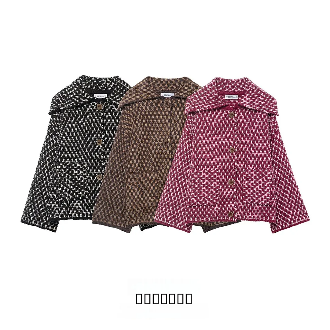 

KASLEAD New Women's Faion Loose Knitted Long Sve Outerwear Versatile Polyester Fiber Open Cardigan Warm Regular Fit