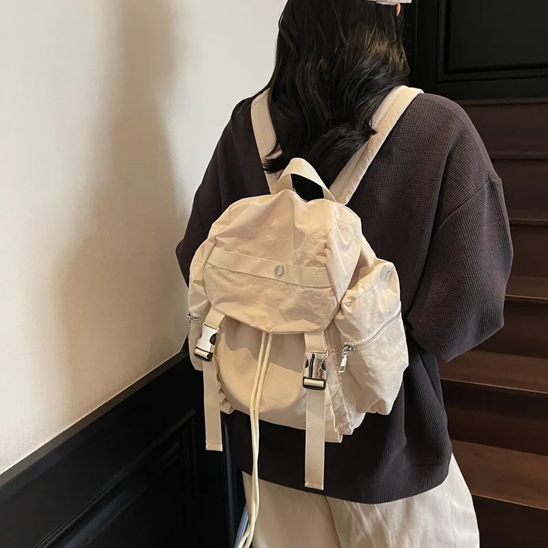 14-インチ-ソリッドカラー-カジュアル-スクールバッグ-大学生-女性-14l-キャップ-バックパック-大容量-トラベル-バックパック-6-色