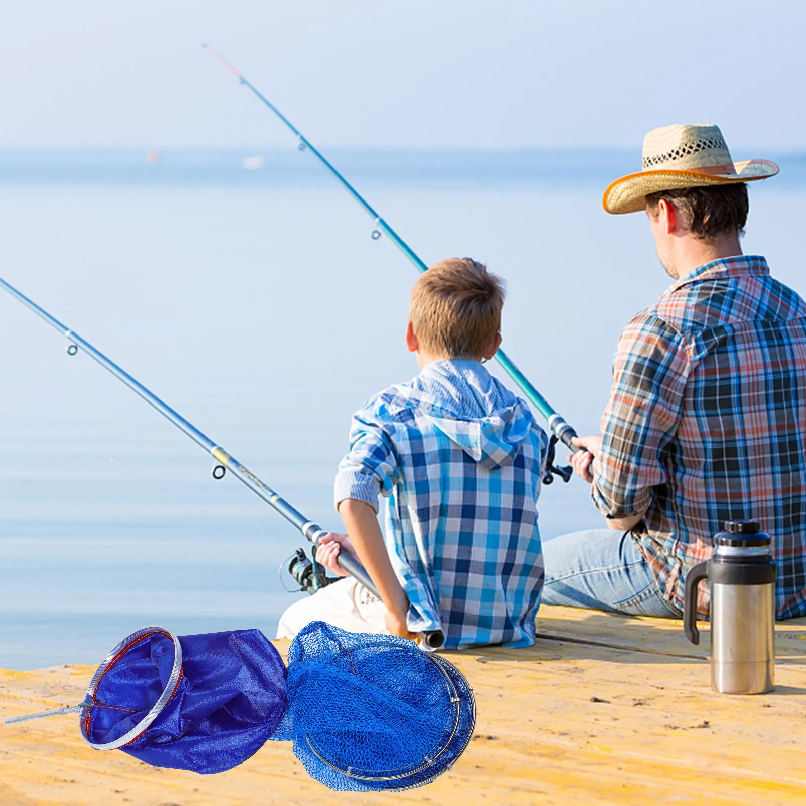 

Складной рыболовный подсачек из нержавеющей стали с алюминиевой рамой и нейлоновой сеткой для хранения рыбы, многоразовый