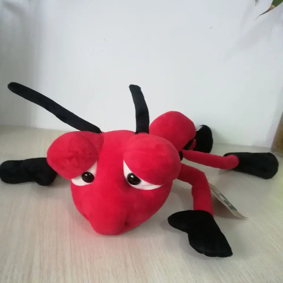 adorabile peluche di alta qualità formica rossa giocattolo bambola formica morbida regalo di compleanno per bambini circa 45 cm