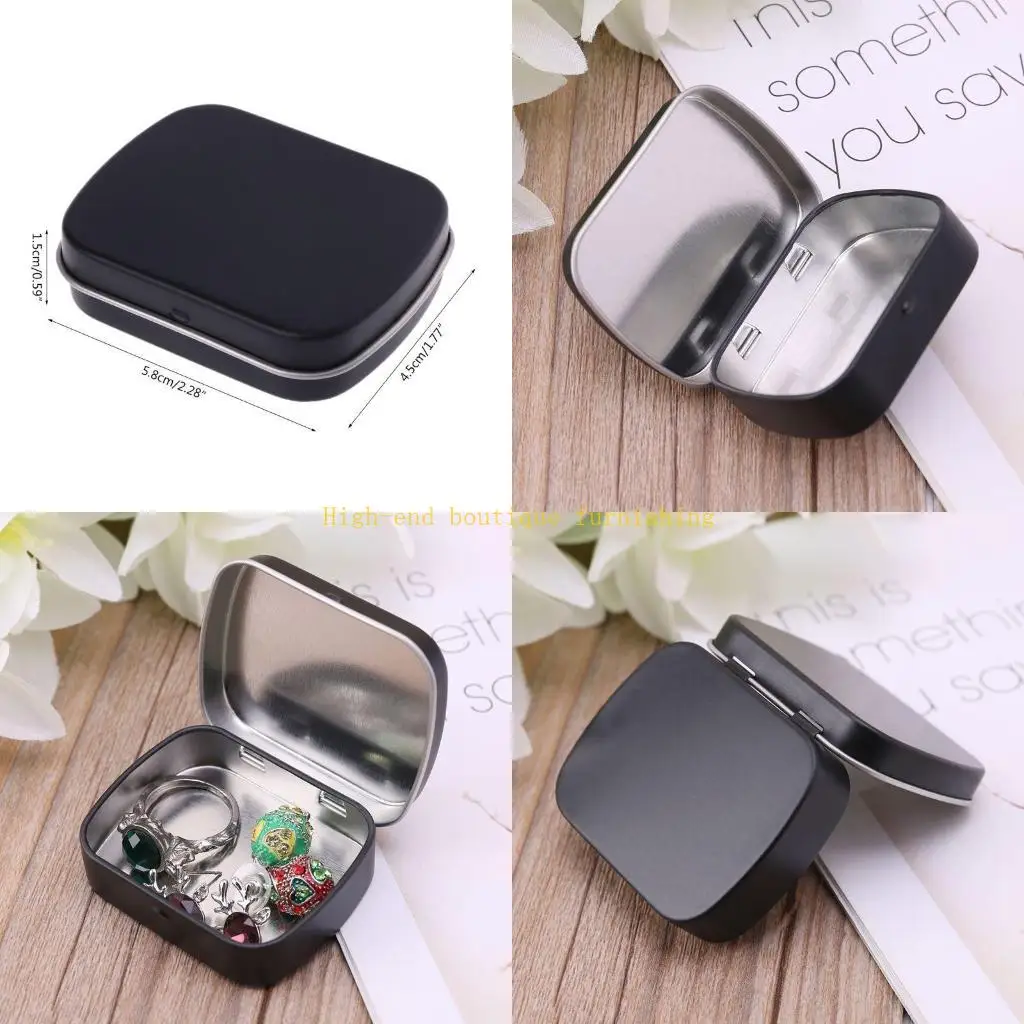 

Коробка для хранения жестяной пластины L9NB с крышкой акварели для ювелирных изделий для таблеток для конфет -ремесла для