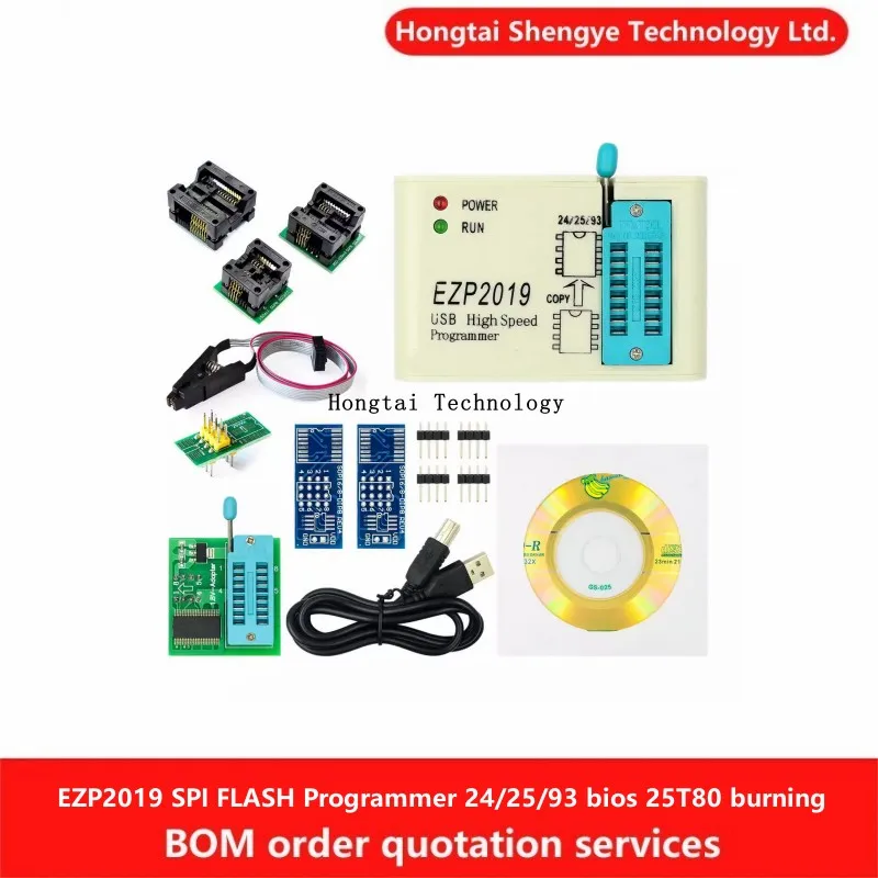 

EZP2019 высокоскоростной программатор SPI FLASH 24/25/93 биос 25T80 горение