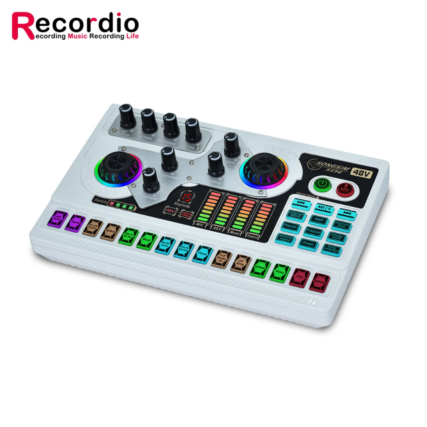 XLR Microphone Podcast Studio Professional 48V Live Sound Card Audio Interface Equipment Mic Recording OTG Audio Sound Card