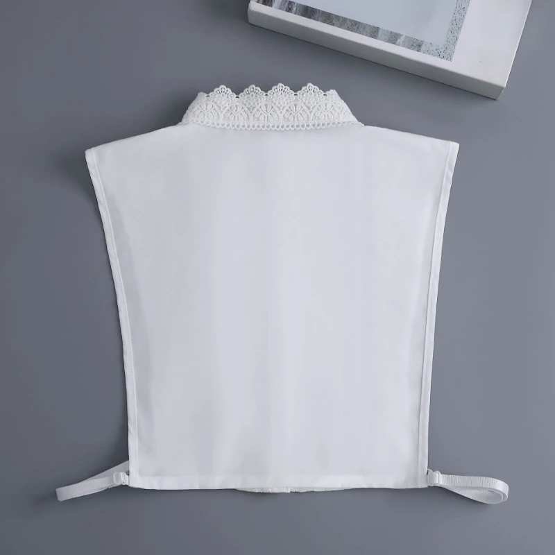 여성용 셔츠 탈부착 가능한 레이스 스탠드 페이크 칼라 액세서리 빈티지 여성용 가짜 블라우스 칼라