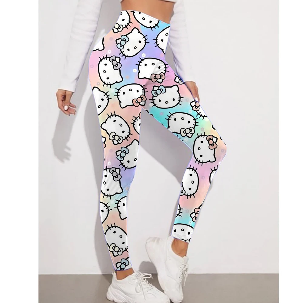 Hello Kitty print Women's pants Sale Fitness Female Leggings Sportswear woman gym Comfortable And Formfitting Yoga Pants