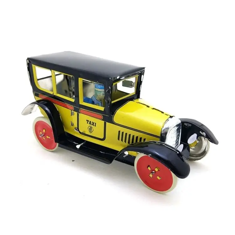 M805PAYA Red Yellow Taxi 8090 Nostalgic Theme Personalized Decoration Creative Gift Iron Sheet Toy