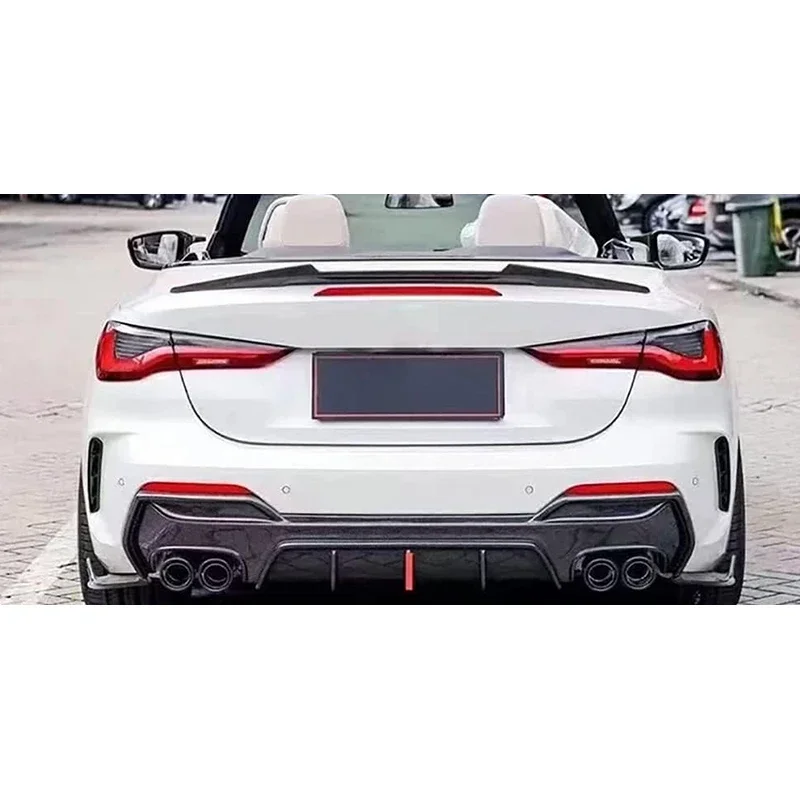 For BMW G23 M440i G83 M4 Convertible 2020-2024 M4 High Quality ABS Style Car Rear Spoiler Wing Glossy Black Carbon Fiber Look