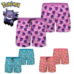 Anime Pokemon Gengar Board Shorts for Man Hawaiian Color Short Pants Cartoon Snorlax Seaside Shorts Casual Beach Clothing Gifts