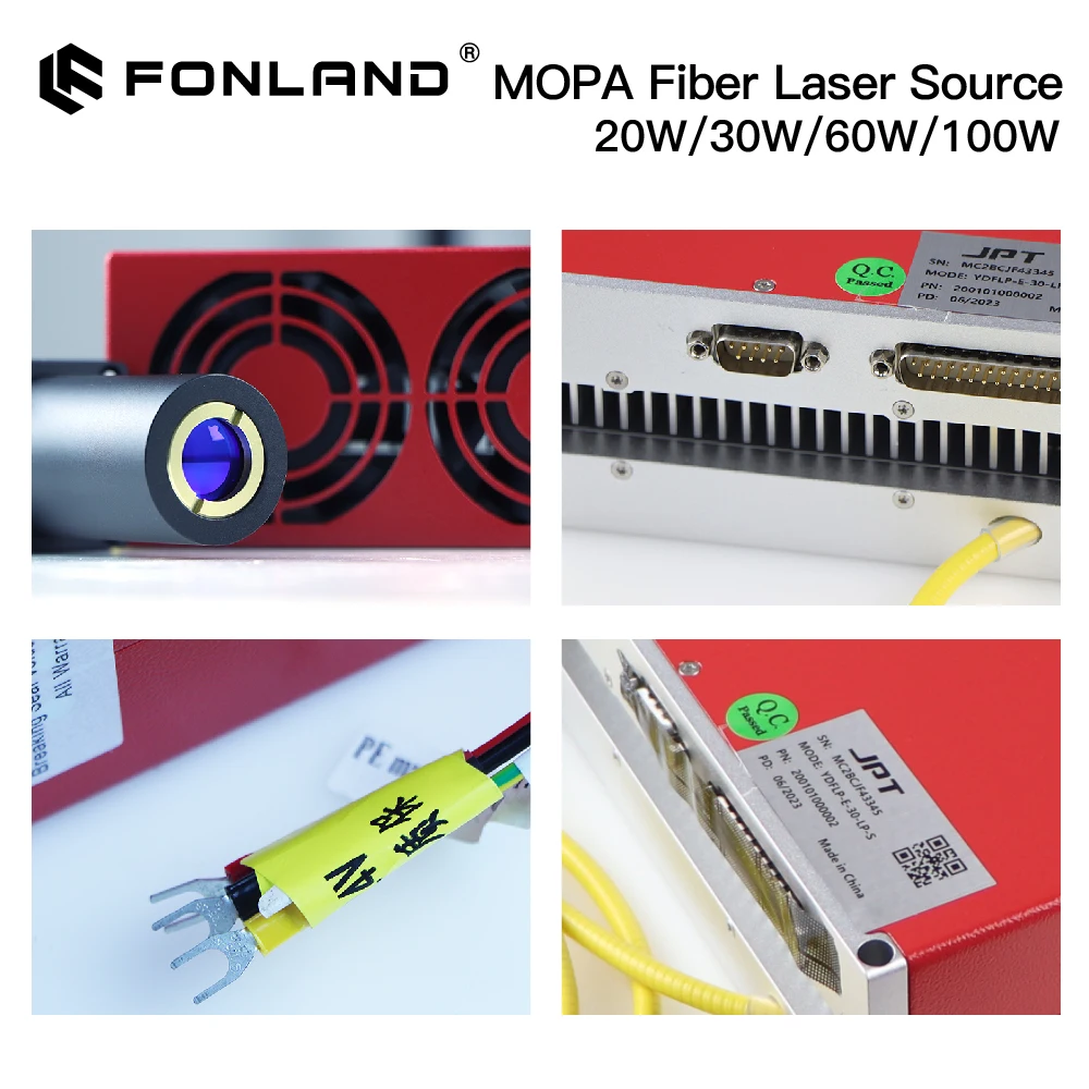 Original JPT Laser Source 20W 30W 50W 60W 100W MOPA Q-switch Fiber Module GQM 1064nm for Fiber Laser Marking Engraving Machine