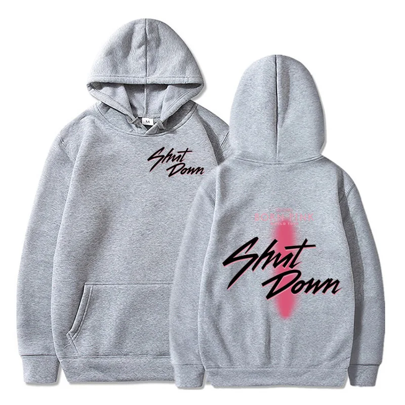 Umweltfreundlicher Shut Down Kpop Hoodie, Lustiger Jisoo Lisa Rose Jennie Langarm-Winterpullover, Modischer Warmer Sweatshirt für Männer und Frauen – Detail 8