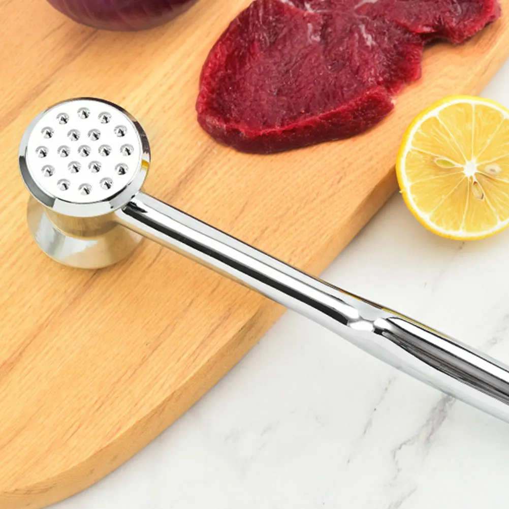 

Zinc Alloy Meat Hammer Tenderizer Heavy Duty Kitchen Tool for Pounding Steak Chicken Beef Loosen Fibers Crush Nuts Ice Multi