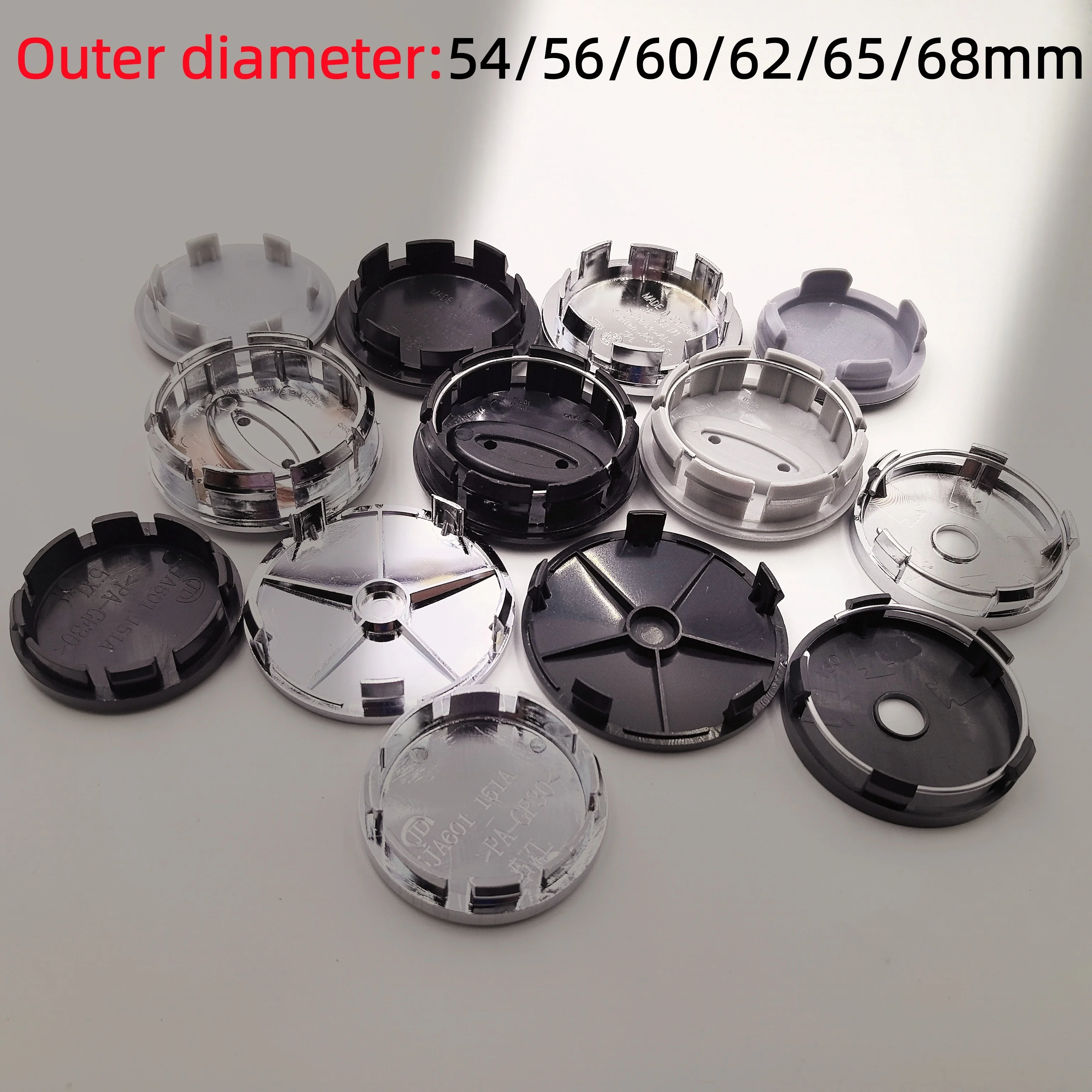 

100/80pcs 54/56/60/62/65/68mm Car Wheel Center Caps Hubcap Cover hub center cap ForFord Rim Cover